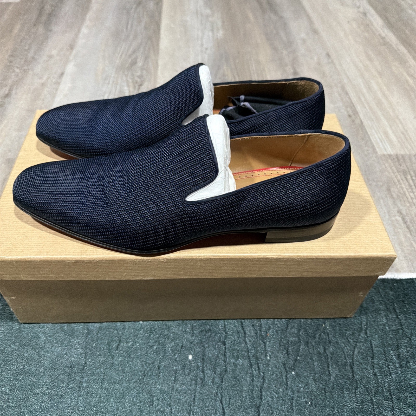 Christian Louboutin Dandelion Navy Nylon Canvas Loafers EU 41.5 EU/8.5 US