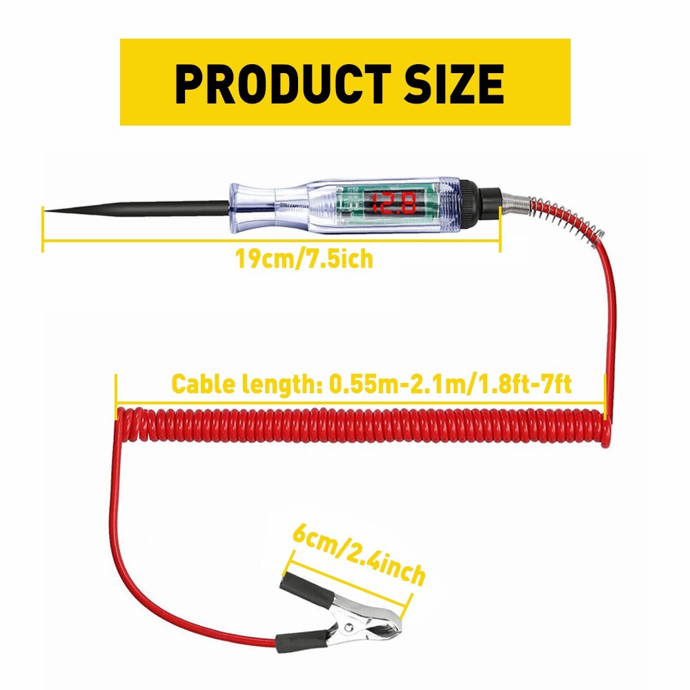 6-24V DC Digital Auto Power Probe Circuit Electrical Tester Test Device System