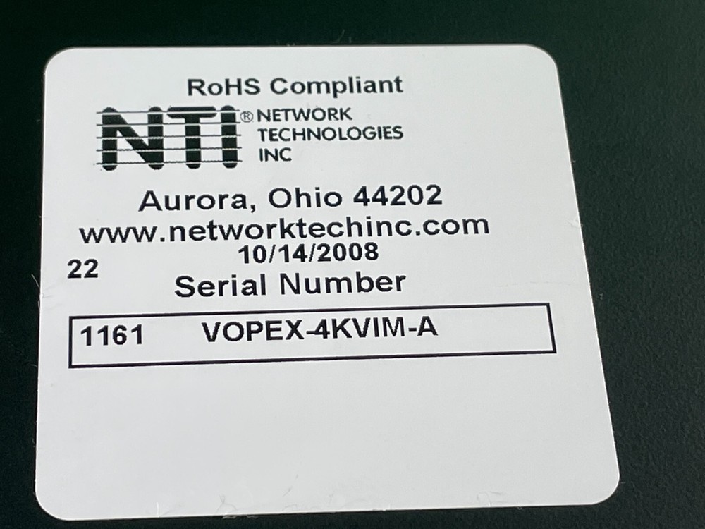 New NTI VOPEX-2KVIM-A, 2 PORT