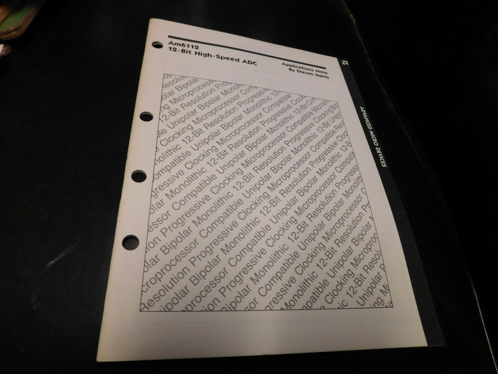 Electronics Specification Guide Advanced Micro Devices AM6112 Application Note