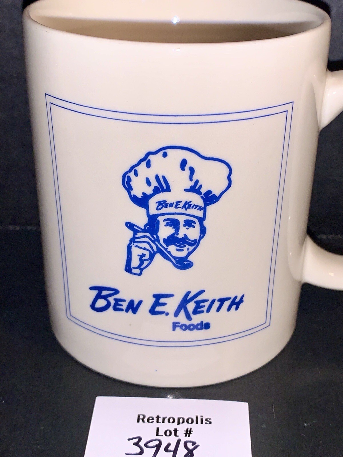 Ben E Keith Foods Chef Ceramic Coffee Mug Vintage