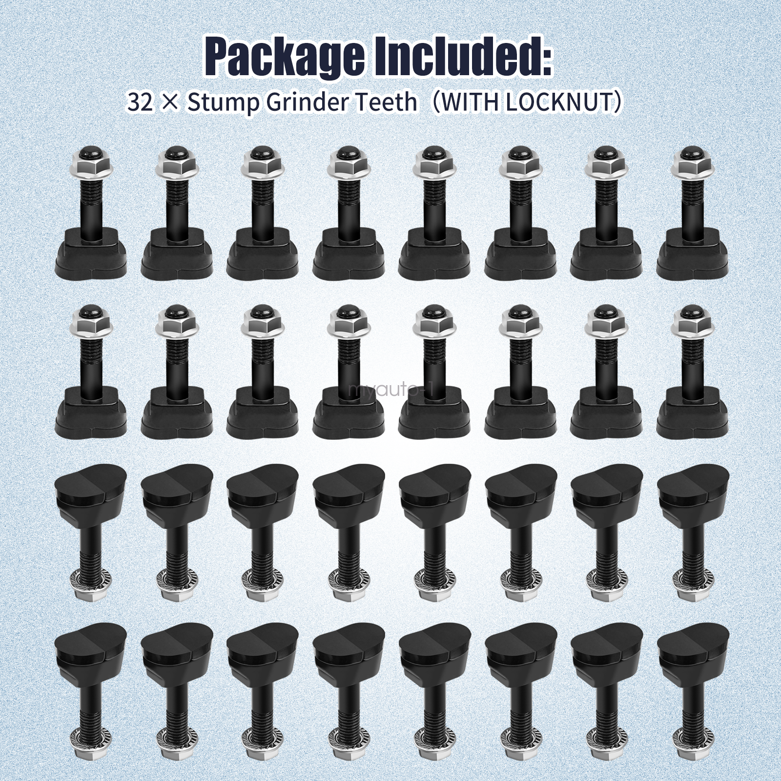 32 Pack of Alternative For Verm Stump Grinder Teeth Fits Vermeer Yellow Jacket