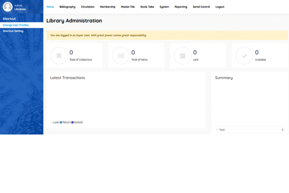 Library Management System Bibliography database Membership management