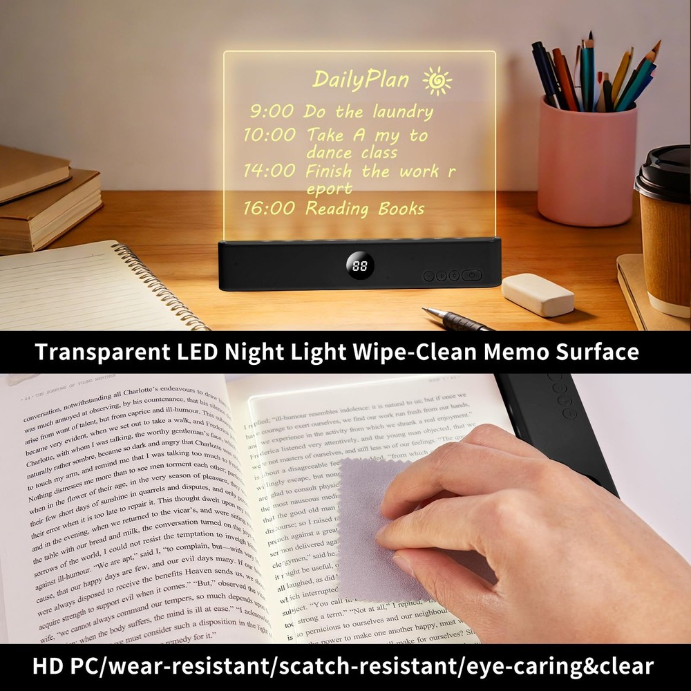 Rechargeable LED Book Light Panel Full Page Reading Lamp