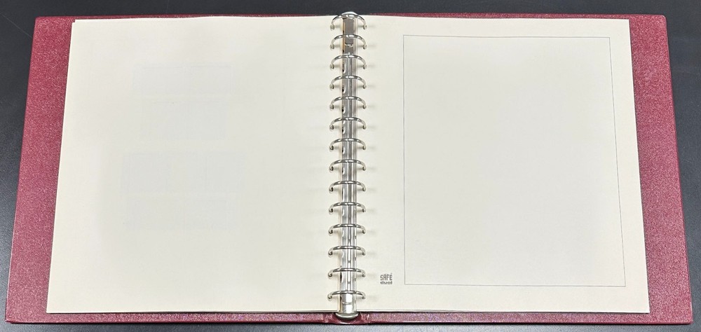 Vintage, Unused Safe Stamp Album w/ Pages, No Stamps - Red