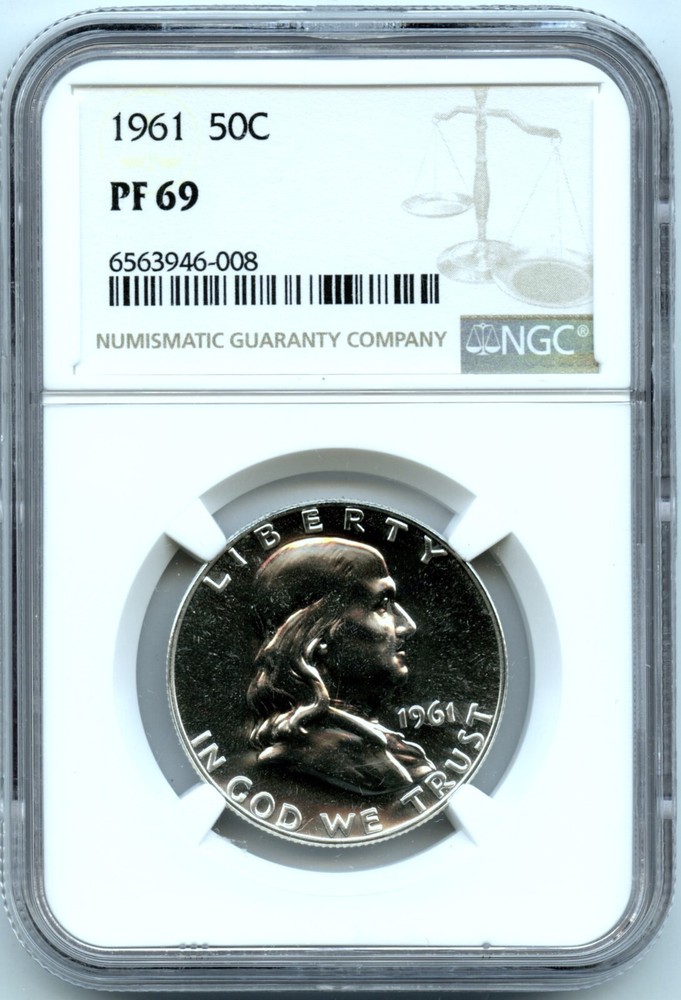 1961 Franklin Half Dollar, NGC PF 69