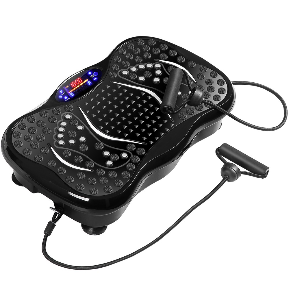 Vibration Plate Exercise Machine Shaking Whole Body Mini Workout Platform Black