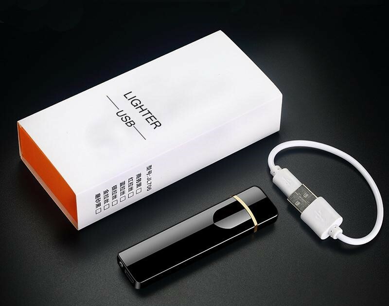 Smart Touch Sensor USB Rechargeable Double Arc Flameless Plasma Electric Lighter
