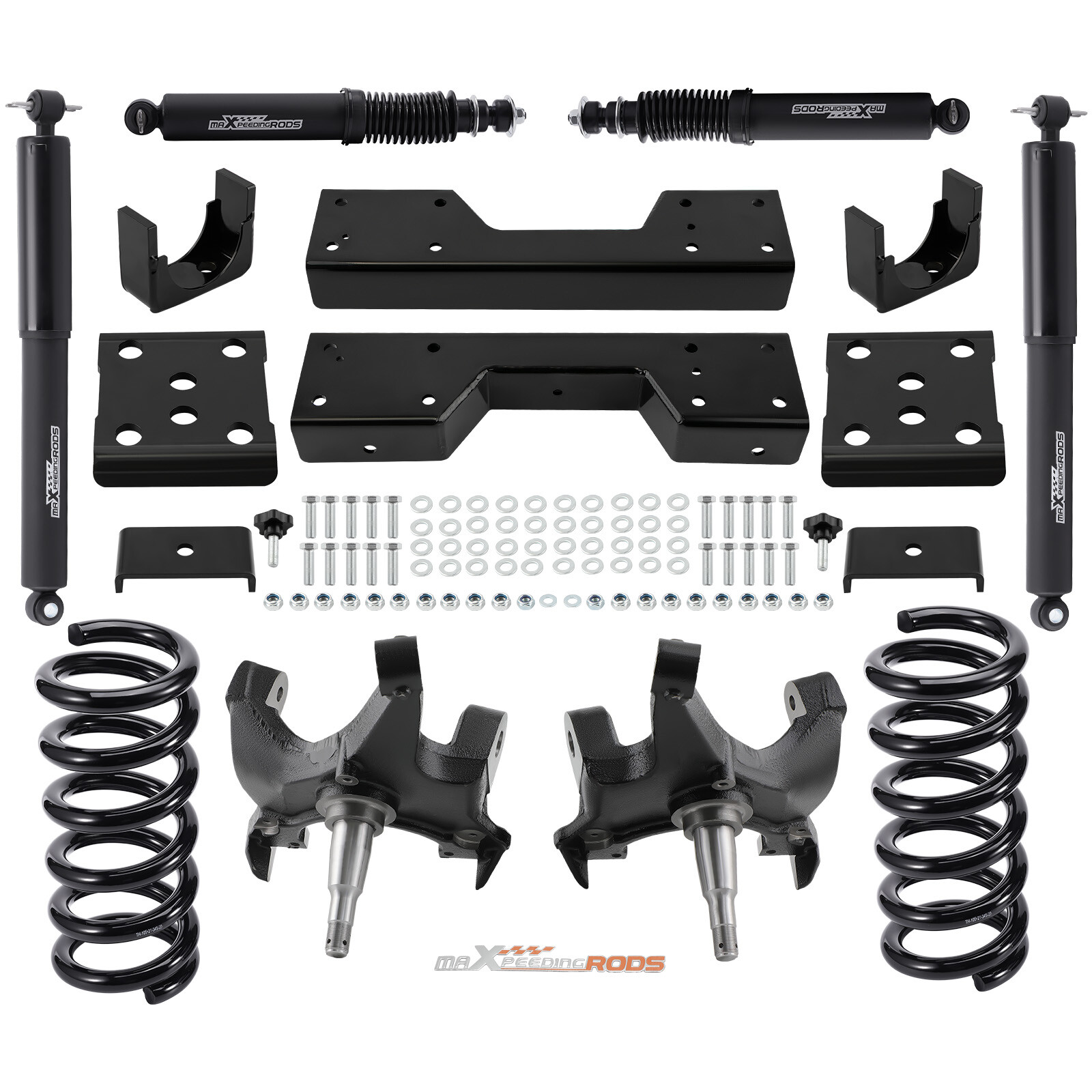 Front 4" Rear 6" Drop Kit w/Shock For Chevy GMC C1500 1988-98 W/1.25" ROTORS V8