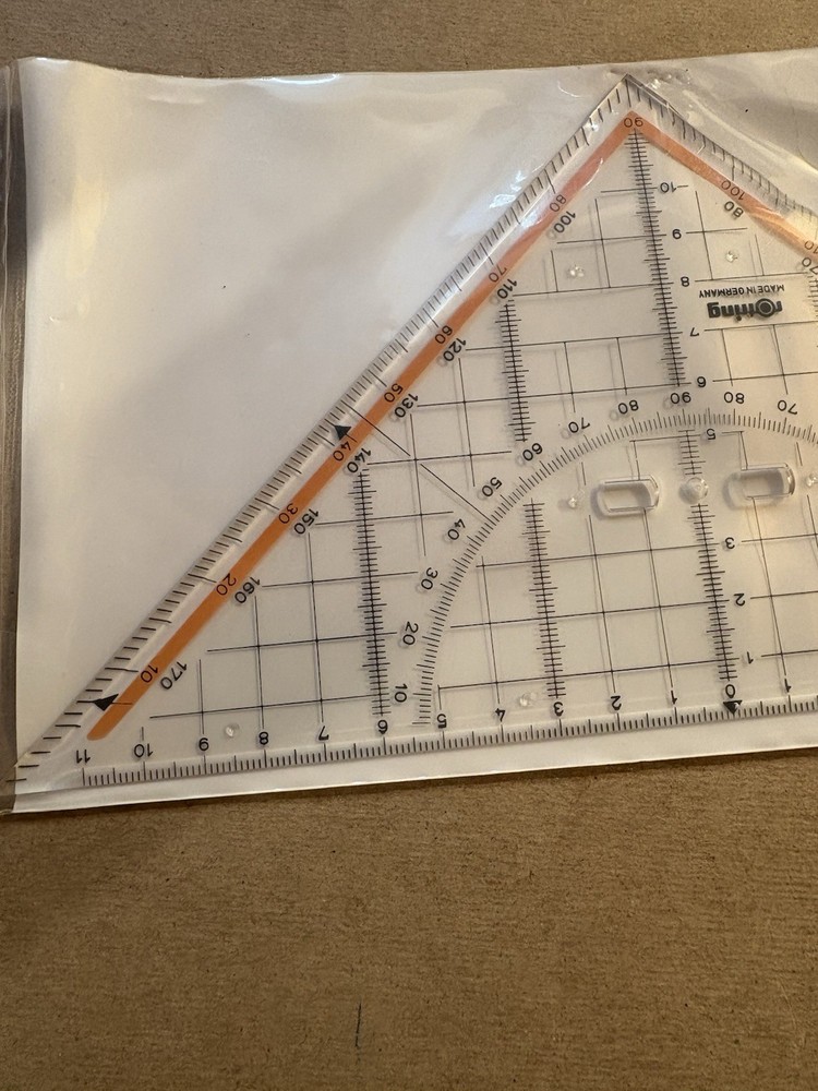 Rotring Centro Giph-class Set Square With Removable Grip S0451820 R823080 [9230E