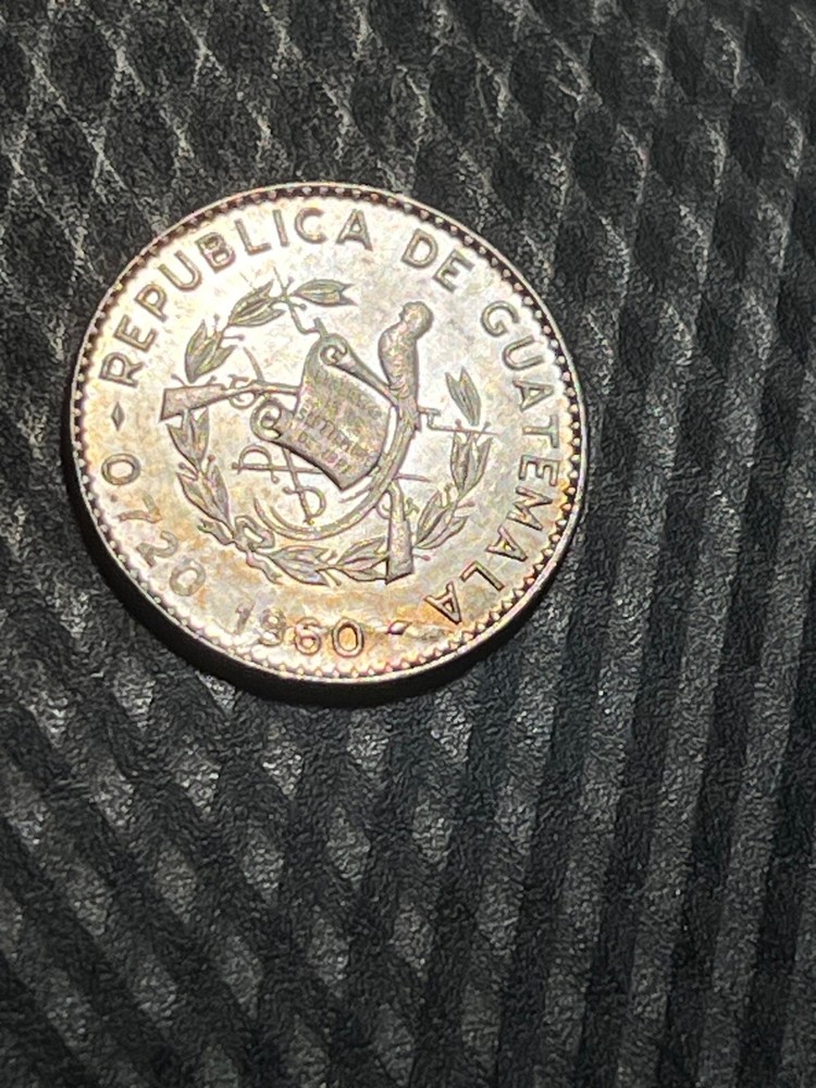 1960 Guatemala Silver 10 Centavos - Gem BU