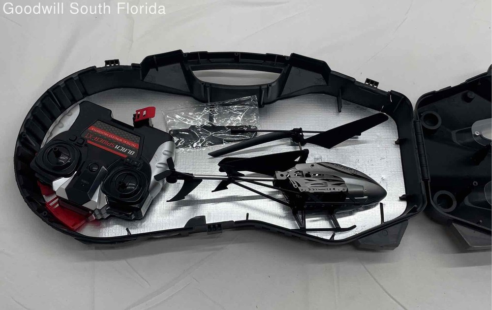 Black Spider-XT Tactical Wireless Helicopter With Remote Controller Not Tested