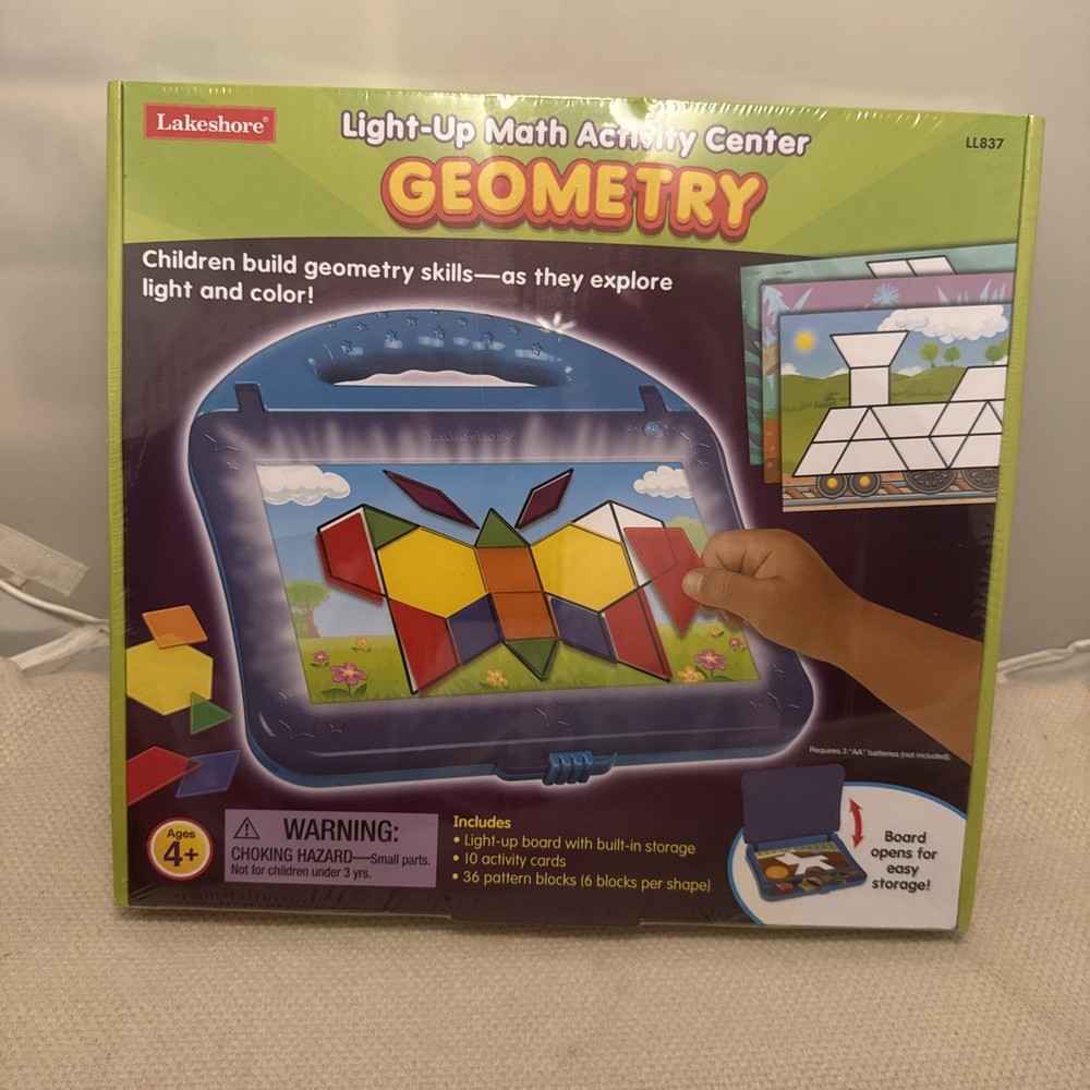 Lakeshore Geometry Light-Up Activity Center - Math Games 4 & Up Explorers Puzzle