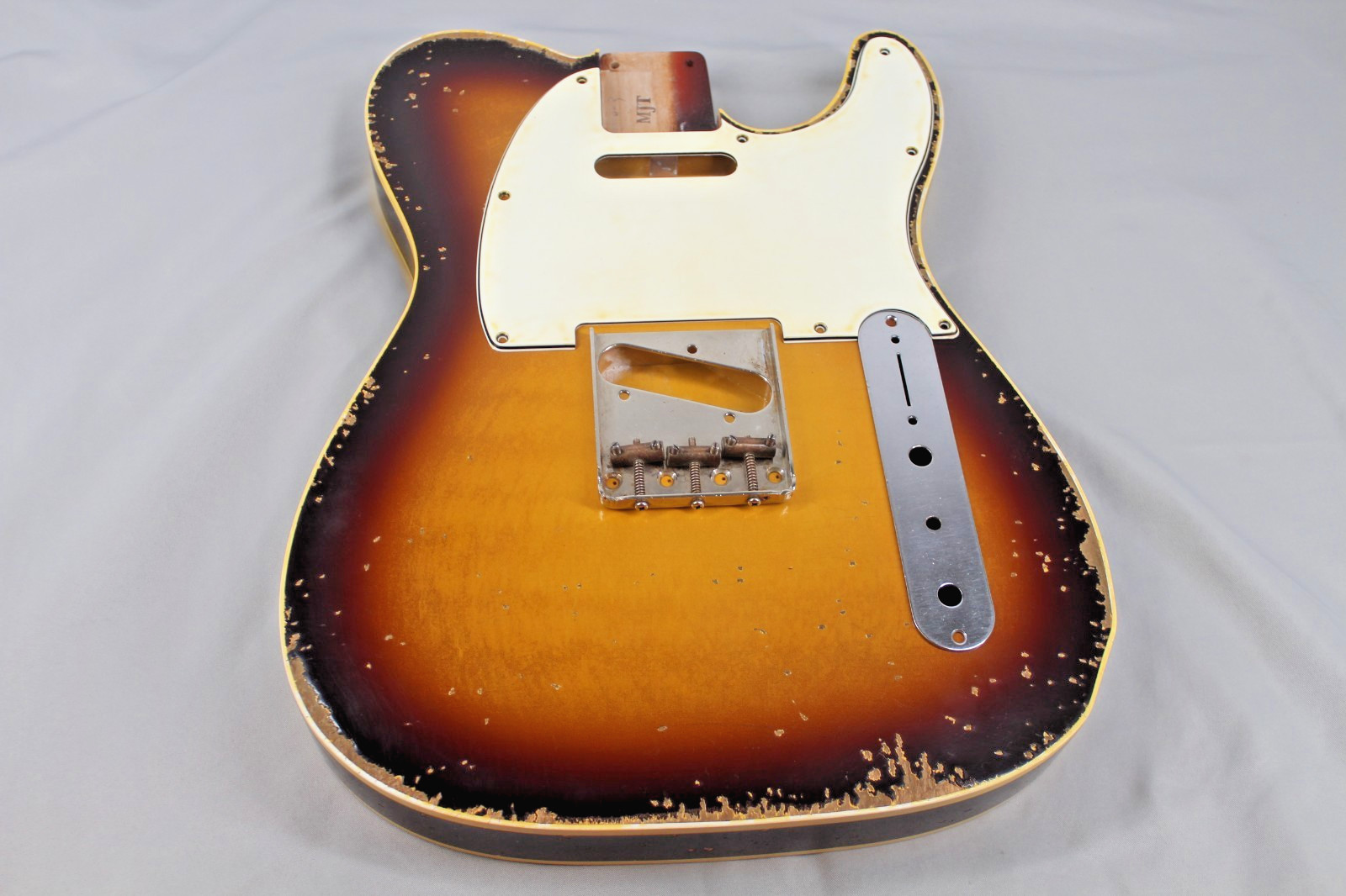 MJT Official Custom Vintage Aged Nitro Guitar Body Mark Jenny Double Bound Burst