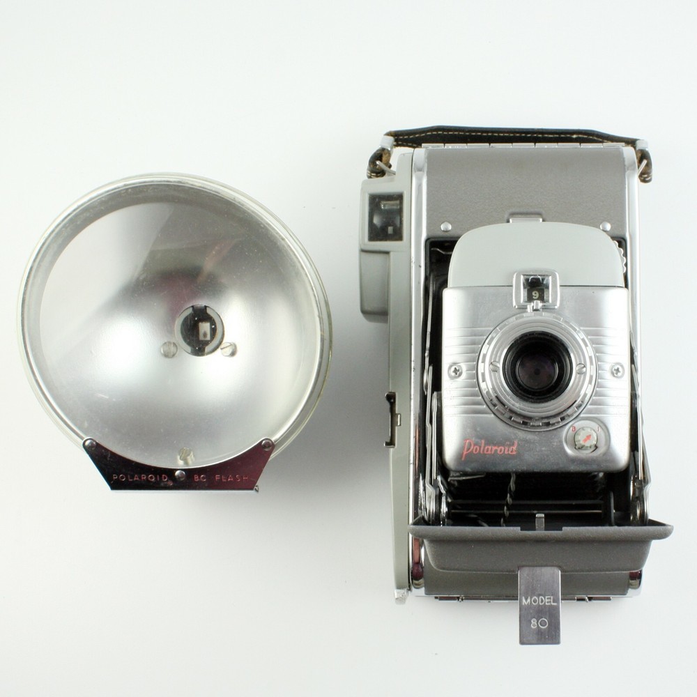 Polaroid Model 80 Highlander Land Camera + Flash Unit - Vintage Display