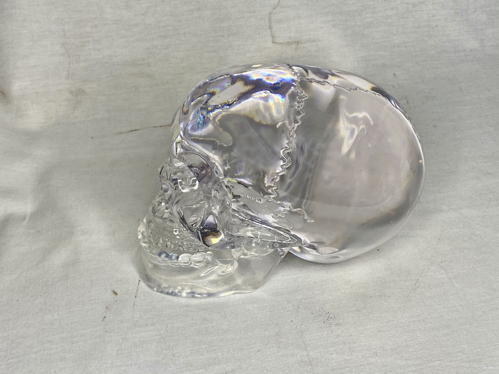 Mitchell Hedges Ancient Crystal Skull Replica, Solid Acrylic, Free Color Book