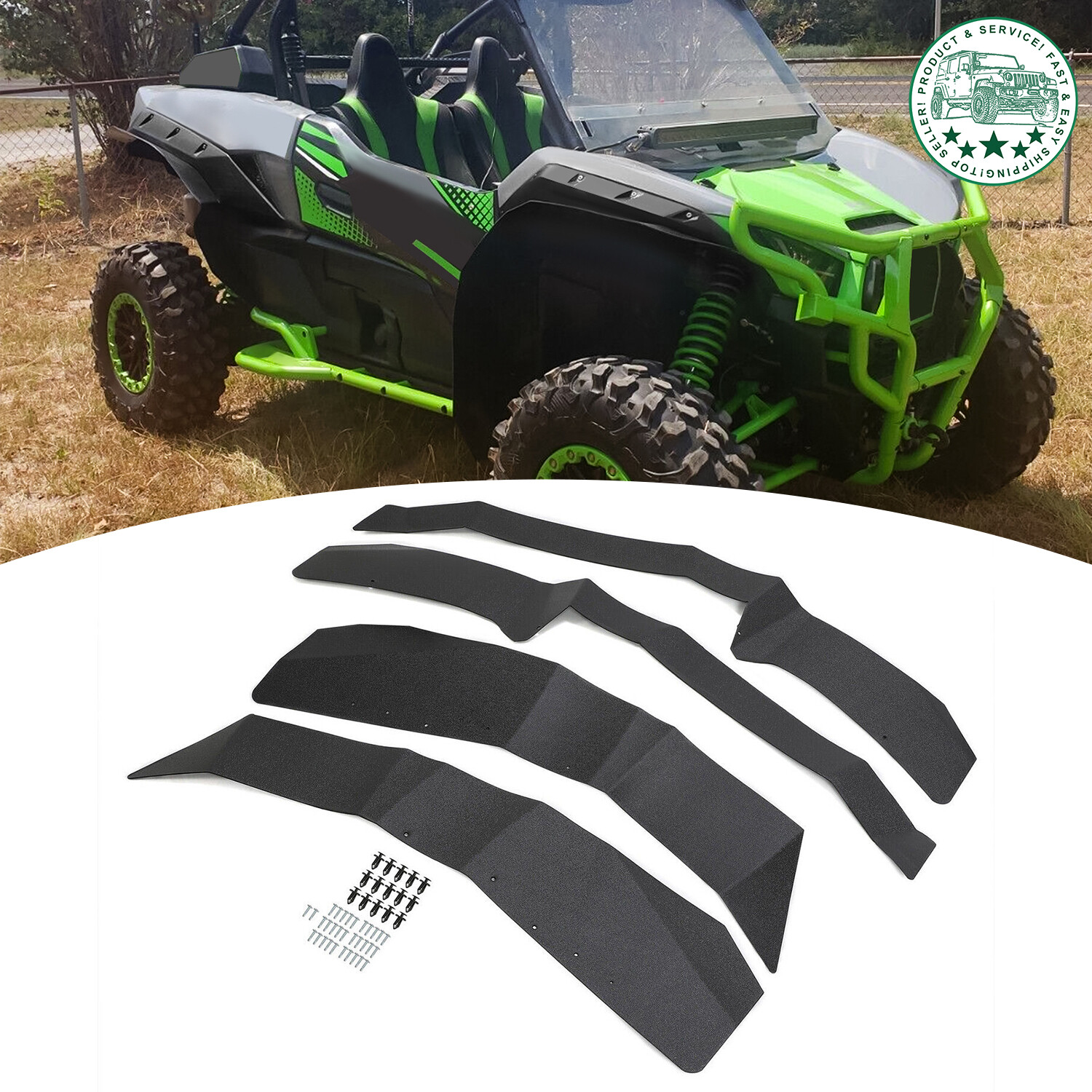 Wide Fender Flare Kit Fit Kawasaki Teryx KRX 1000 & Special Edition Models 20-24