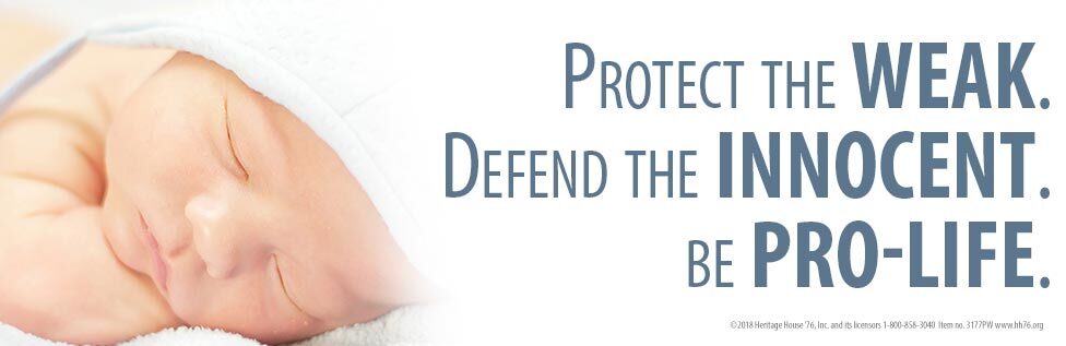 Protect the Weak Pro-Life Bumper Sticker