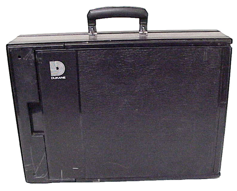 DUKANE AUDIO VISUAL DIVISION PORTABLE OVERHEAD PROJECTOR MODEL 28A600 BLACK