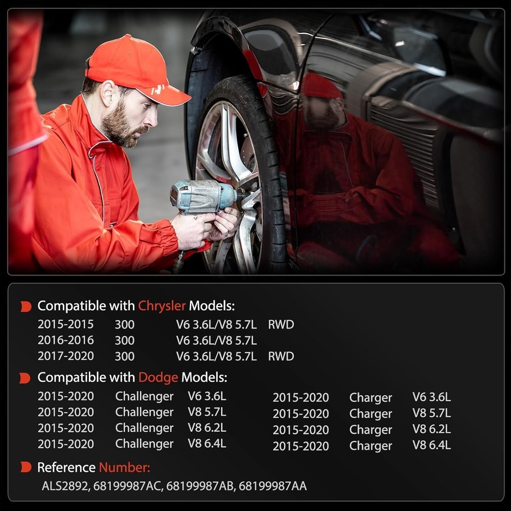 ABS Wheel Speed Sensor Compatible with Chrysler & Dodge Models - 300, Challenger