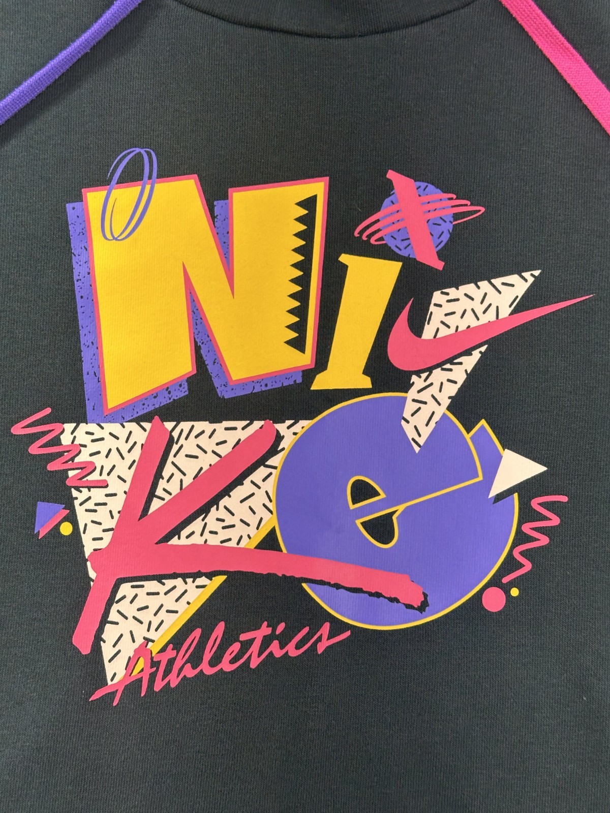 Nike Training DRI-Fit HD GRX Story Hoodie Men Small Black Pullover Retro Graphic