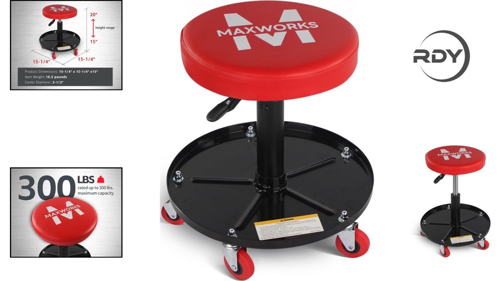 Comfortable Adjustable Creeper with 300 lb Capacity - Perfect for Workshops