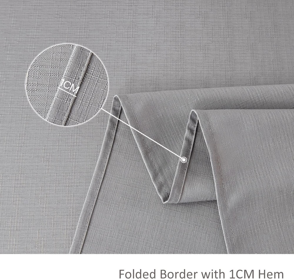 maxmill Rectangle Slubby Textured 70 x 52 (Rectangular), Light Grey