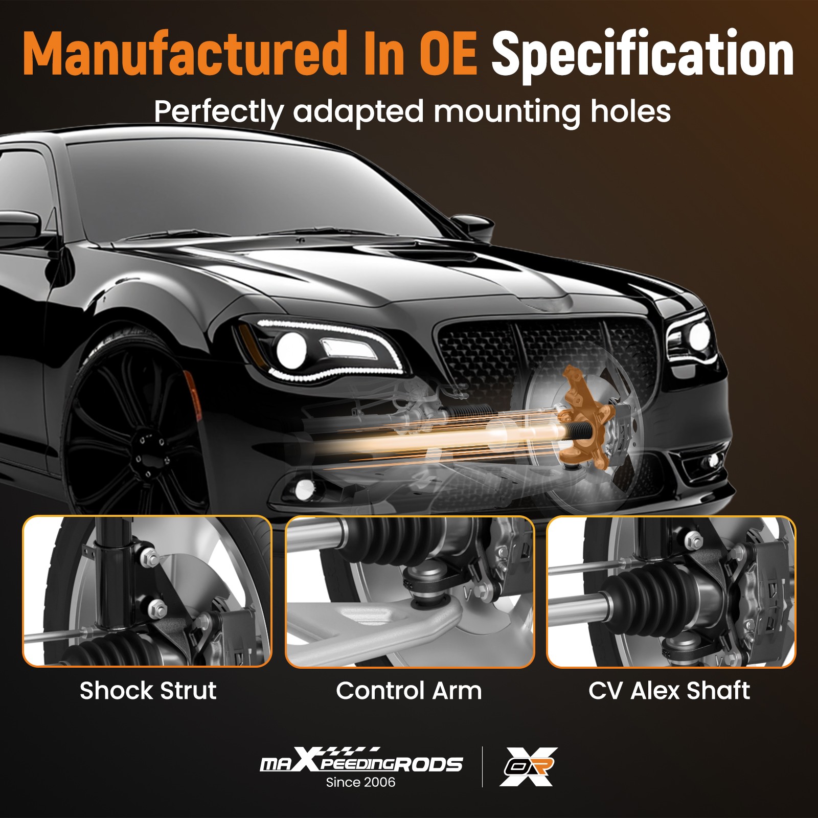 Steering Knuckle & Wheel Hub Bearing Assembly for Honda Civic 2003-2005 1.7L