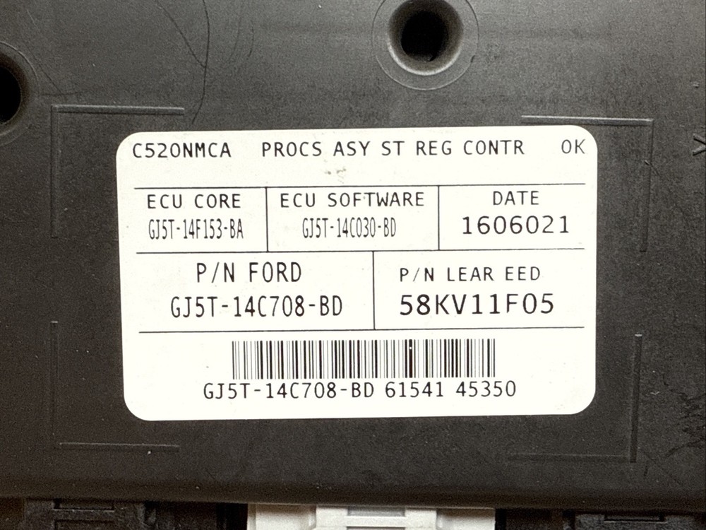 2017 Ford Escape Front Left Driver Side Seat Memory Module GJ5T-14C708-BD