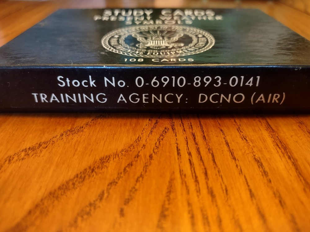 STUDY CARDS PRESENT WEATHER SYMBOLS ORIGINAL UNOPENED DECKS US NAVY TRAINING 