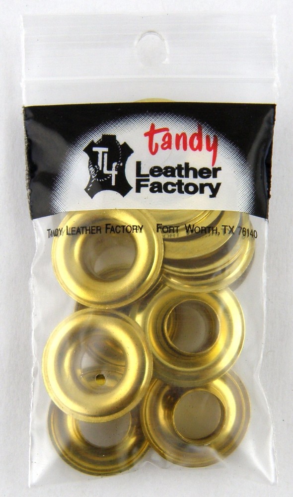 3/8" Solid Brass Grommets #2 (10 Pack) - Tandy Leather #1283-01