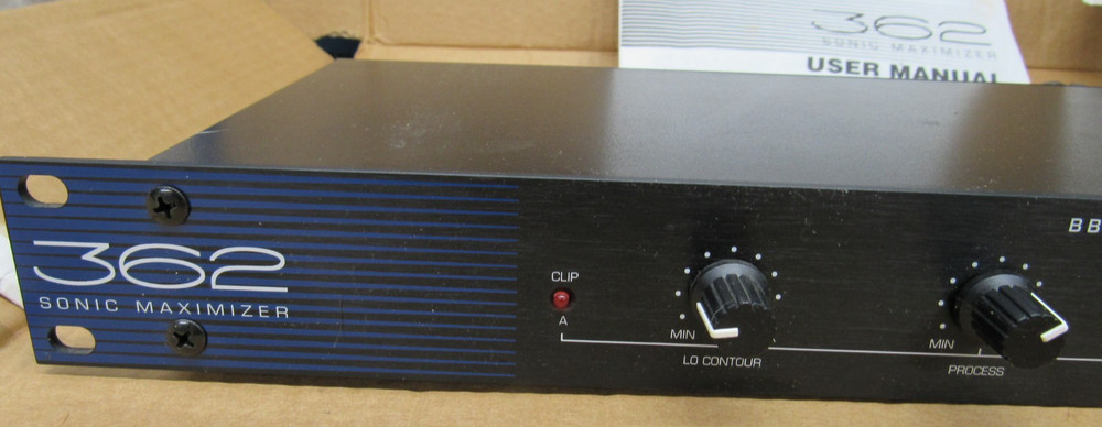 BBE 362 Sonic Maximizer Rack Mount Professional Sound Processor NEW OPEN BOX