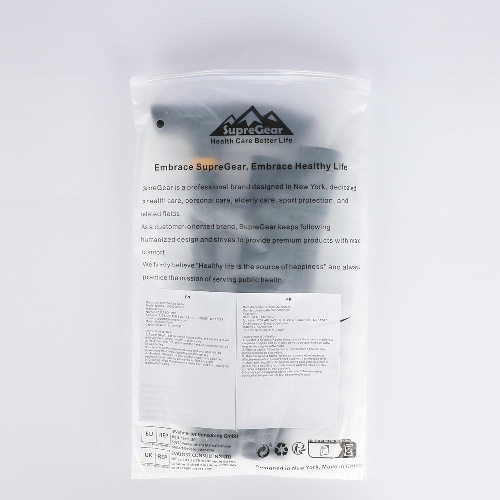 Folding Cane, 5-Level Adjustable Height Walking Stick Lightweight Collapsible...