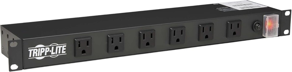 Mountable Power Strip with 15A Current and 15ft Long Right-Angle Plug Cord