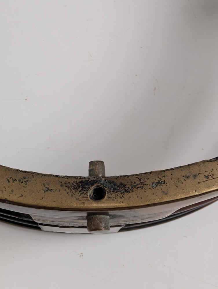 WWII John E. Hand & Sons Brass Navy Ship Compass P.E.X. U/4 Complete w/ Gimbal