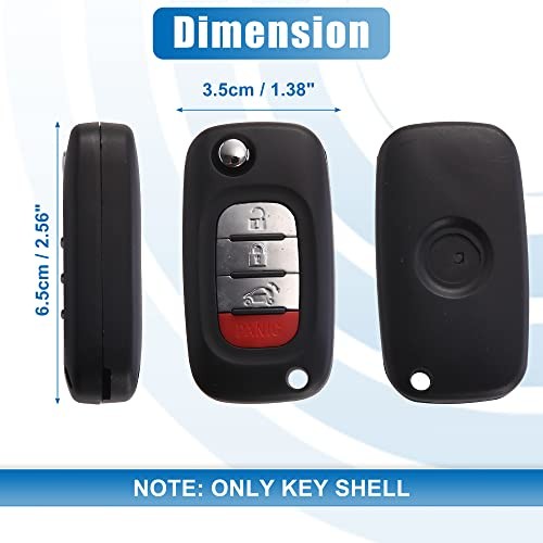 CWTWB1G767 Car Key Fob Shell 4 Button Remote Control Key Case Shell Keyless