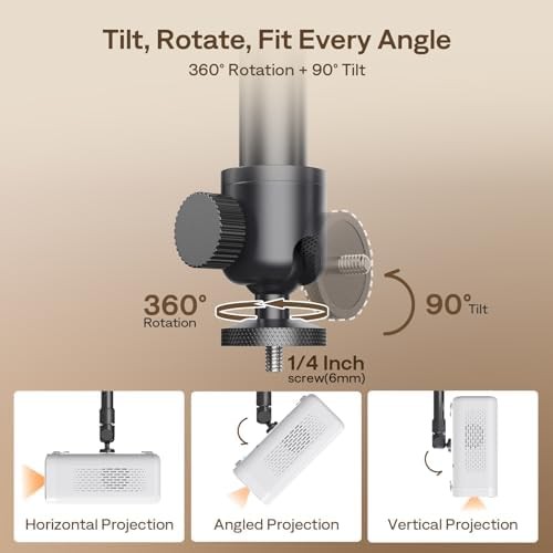 Aurzen Ceiling Projector Mount 9"-15", 360° Rotatable, 90° Tilt