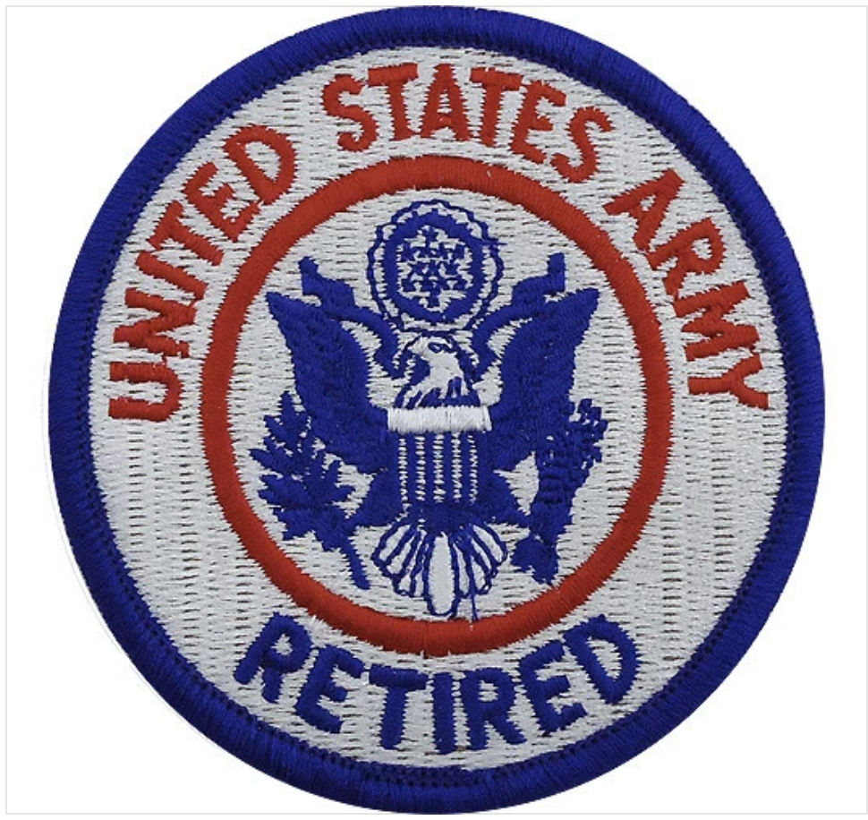 GENUINE U.S. ARMY PATCH: U.S. ARMY RETIREE - COLOR