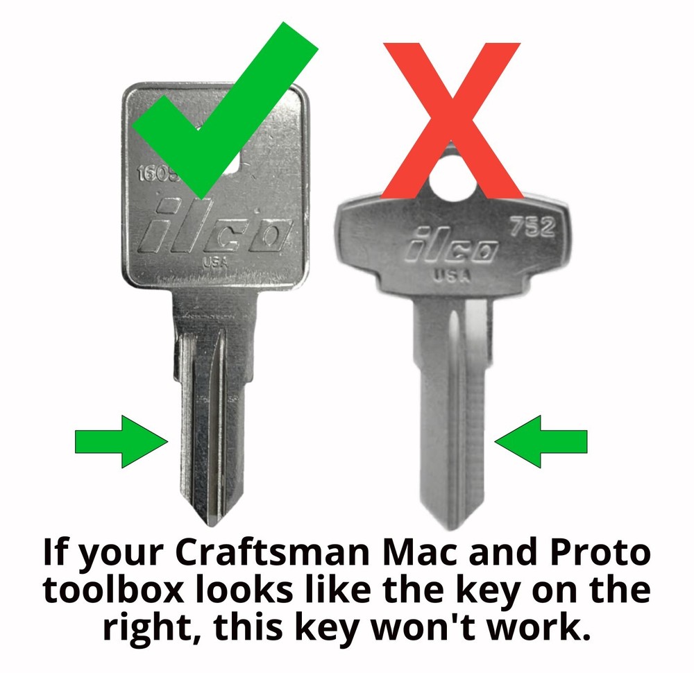 Craftsman Toolbox Keys Tool Box Spare Replacement Keys Key Cut to Code 8001-8223