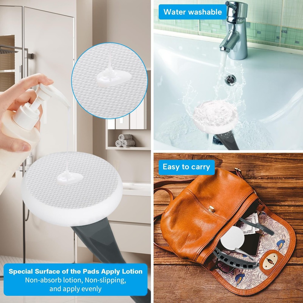 Lotion Applicator for Back, 20.5'' Replaceable Back Grey