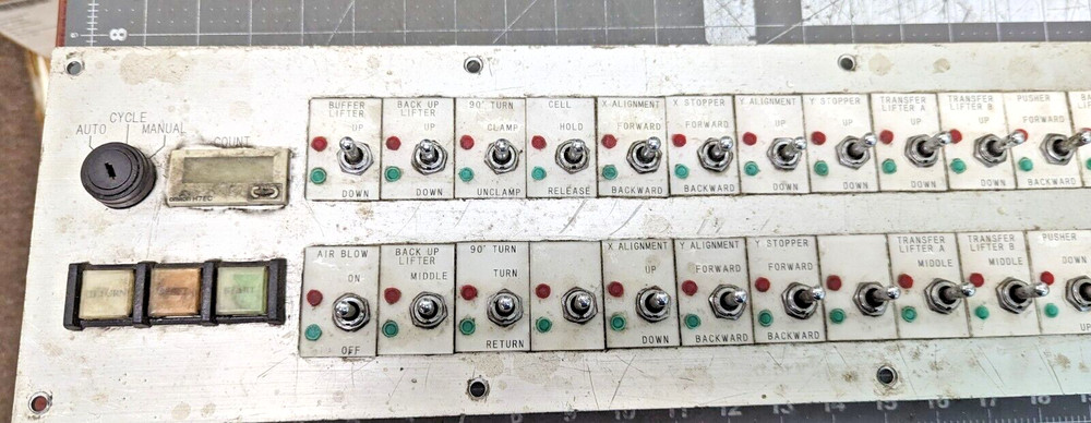 Steampunk Electrical Switch Panel With 40 On-Off-On S338 Toggle Switches [B7S2]