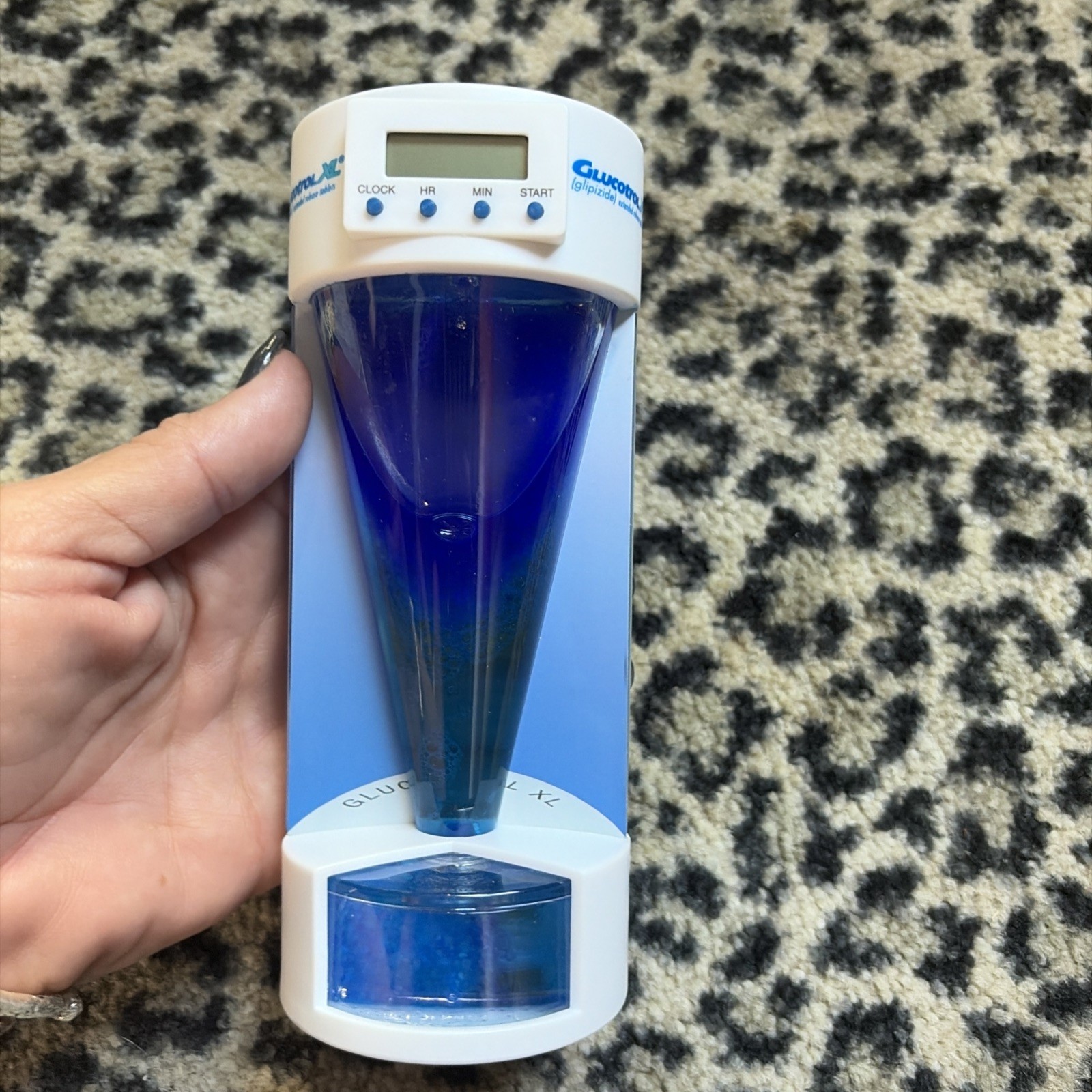 2001 Pfizer Glucotrol XL GITS Technology Desk Clock Promo Liquid Motion Untested