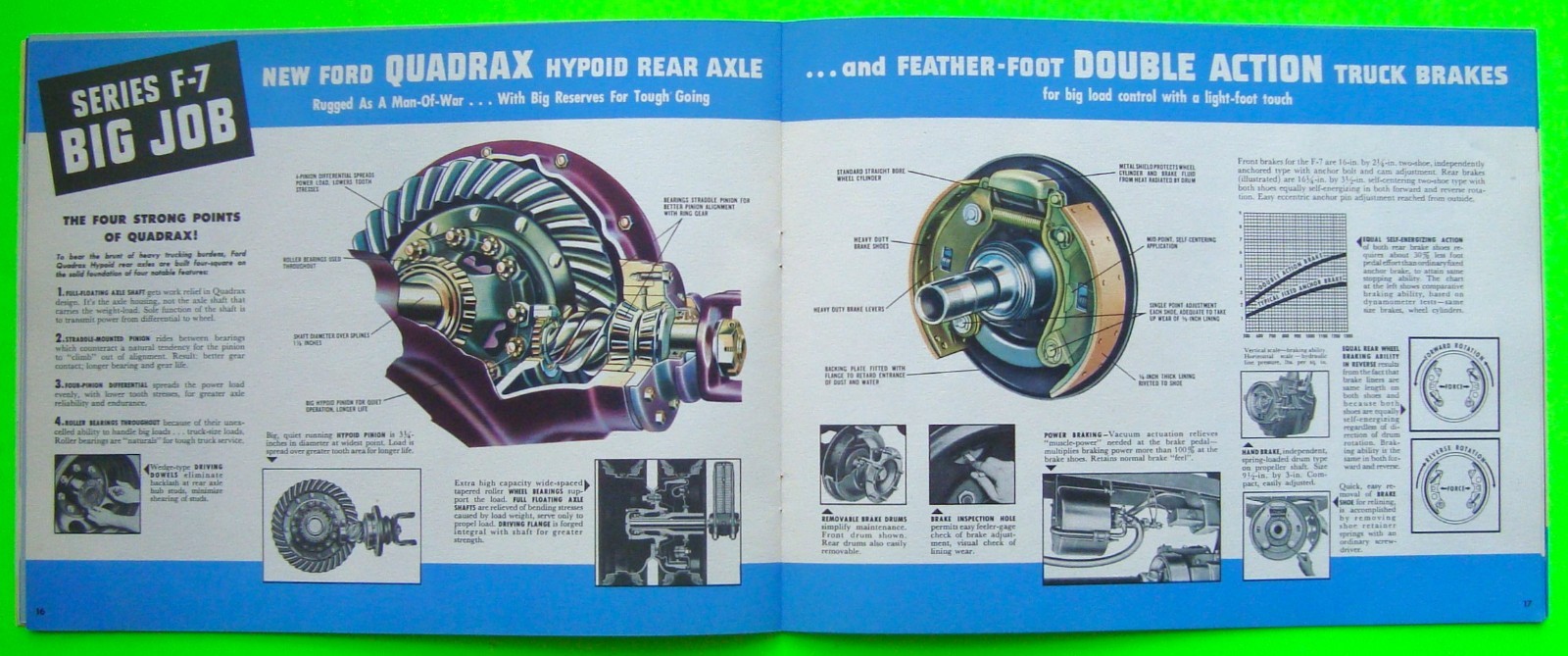 1948 FORD HEAVY-DUTY TRUCK DLX 28-pg COLOR CATALOG Brochure BIG RIG SERIES Xlnt+