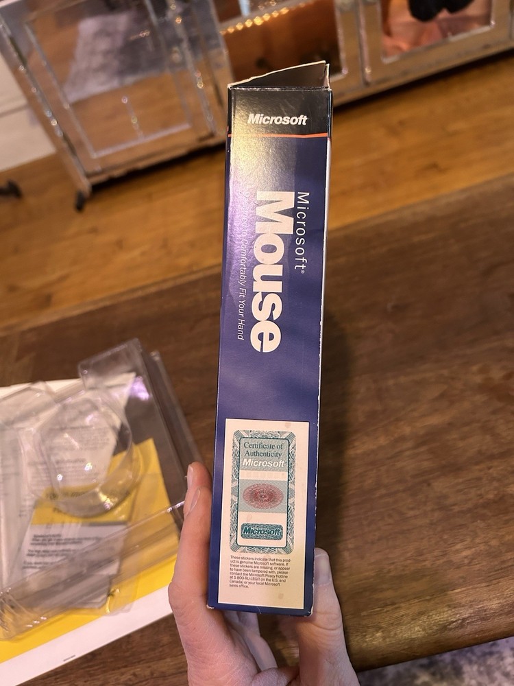 vintage microsoft serial mouse Box, Papers And Software Only NO MOUSE DOS WIN 95