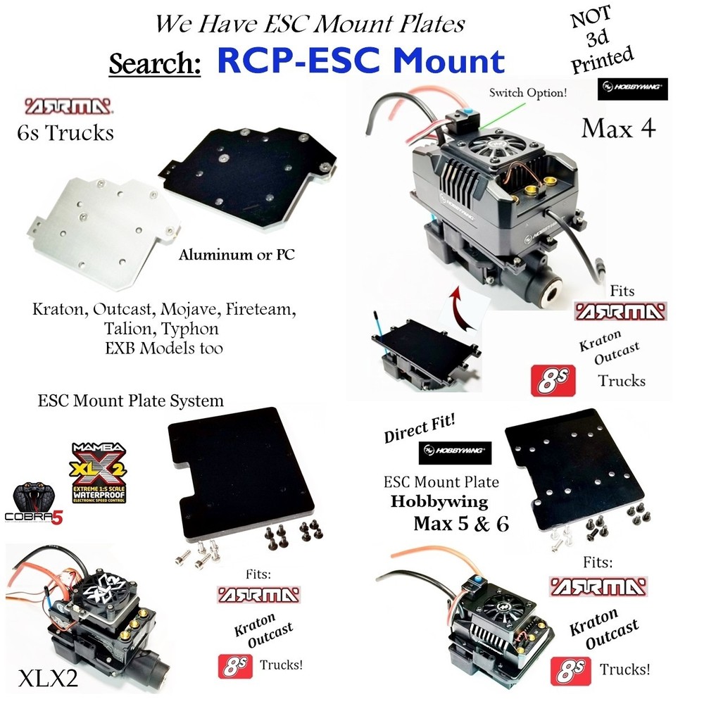 RCP Xtreme Cool Hobbywing Max 8 Ultimate Accessory Switch Plate System