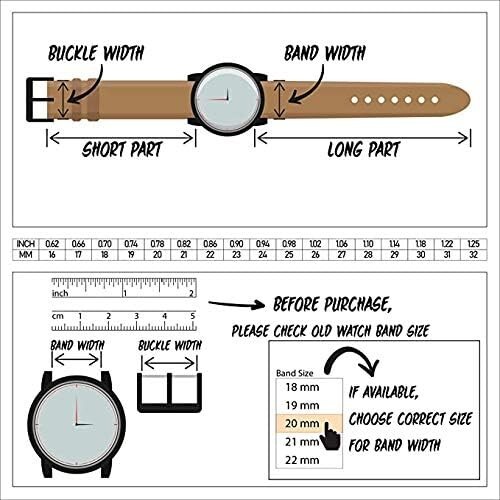 Georgia ES3148 8mm Black Leather Watch Strap For Fossil