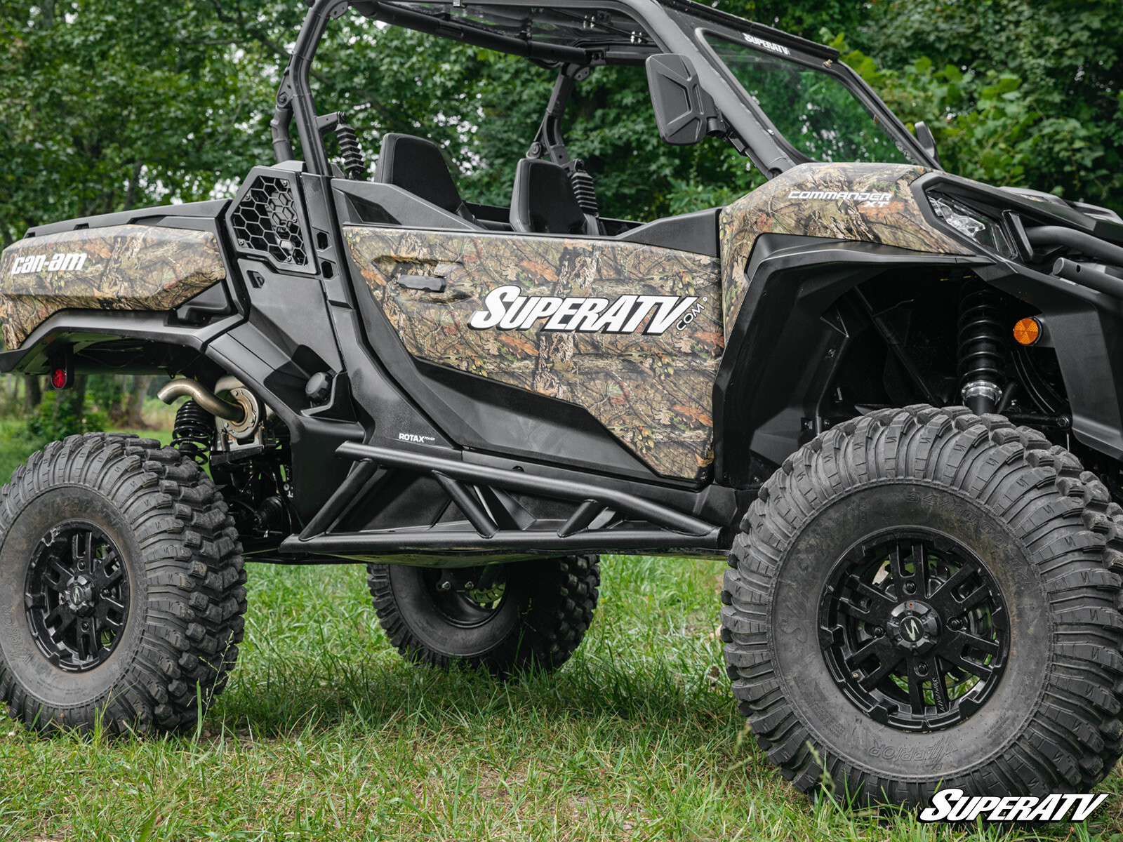 SuperATV Heavy Duty Nerf Bars for Can-Am Commander 1000 (2021+) - Black