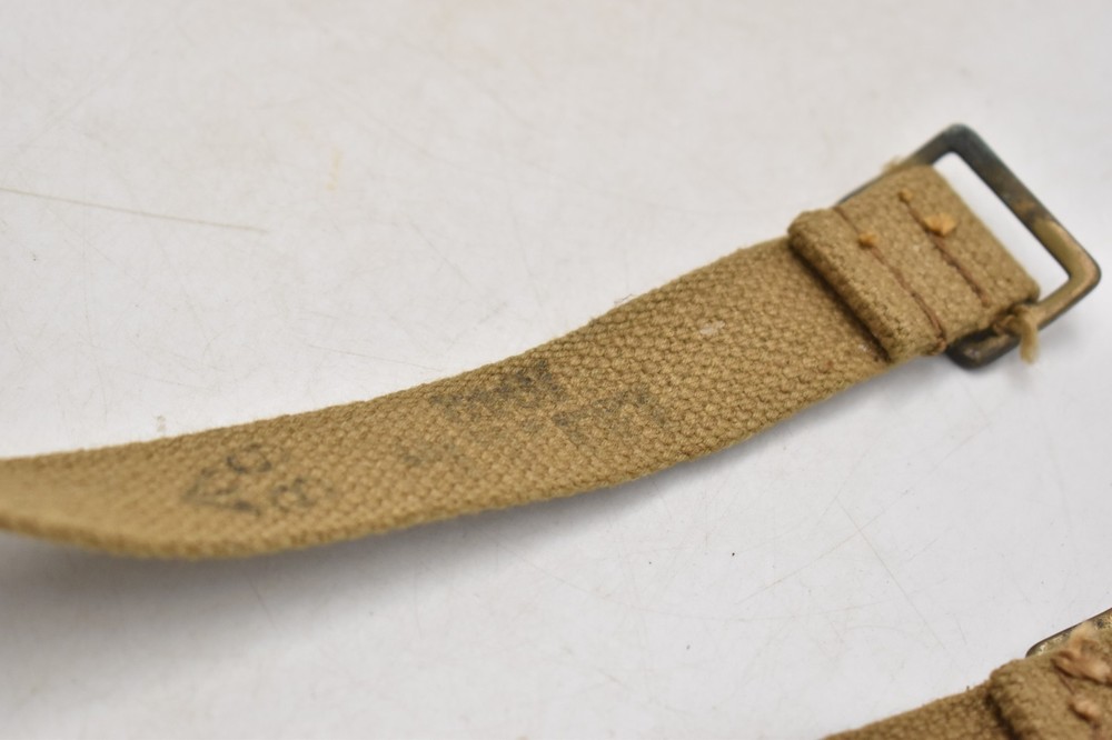 British Army WWII 37 Pattern Equipment/Large Pack/ Utility Straps x2