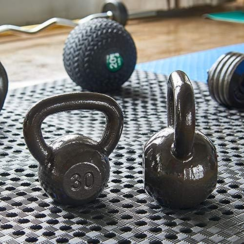 Kettlebell Cast Iron Solid Smooth Weights for Strength Training, Home Workout Gy