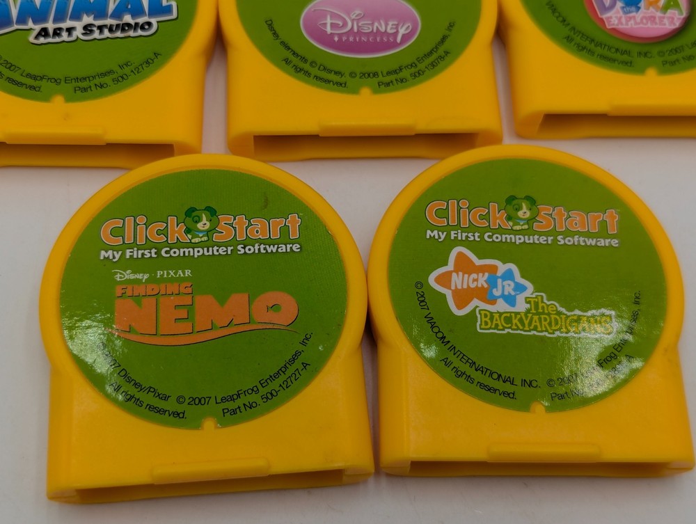5 Leap Frog Click Start My First Computer Software Game Cartridges